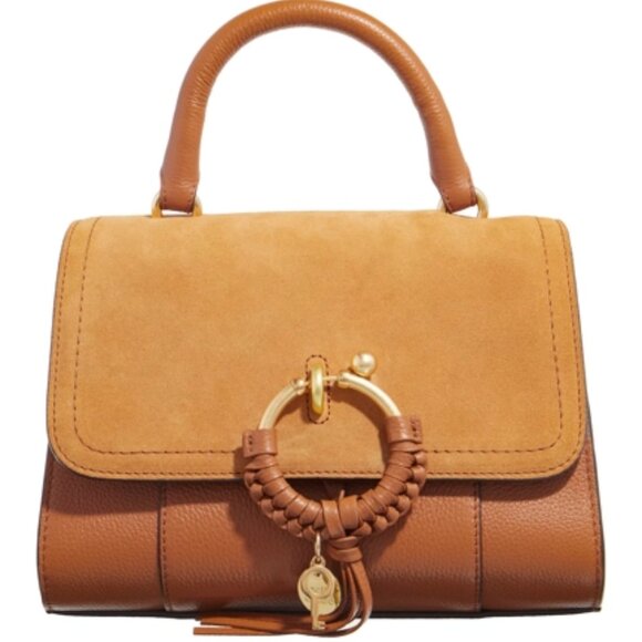 NWT ✅ See by Chloe JOAN Leather & Suede Bag CARAMEL ✨ NWT - Picture 4 of 17